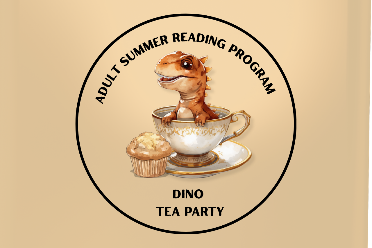 A dinosaur in a tea cup